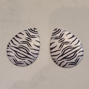 Free With Purchase Zebra Print Teardrop Earring Pieces